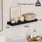 Floating Shelves for Wall, Wall Mounted Rustic Wood Shelves for Bathroom, Living Room, Bedroom and Kitchen, Wall Shelves for Storage,Books,Room Decor (Black, Set of 4, 15.8 Inch)